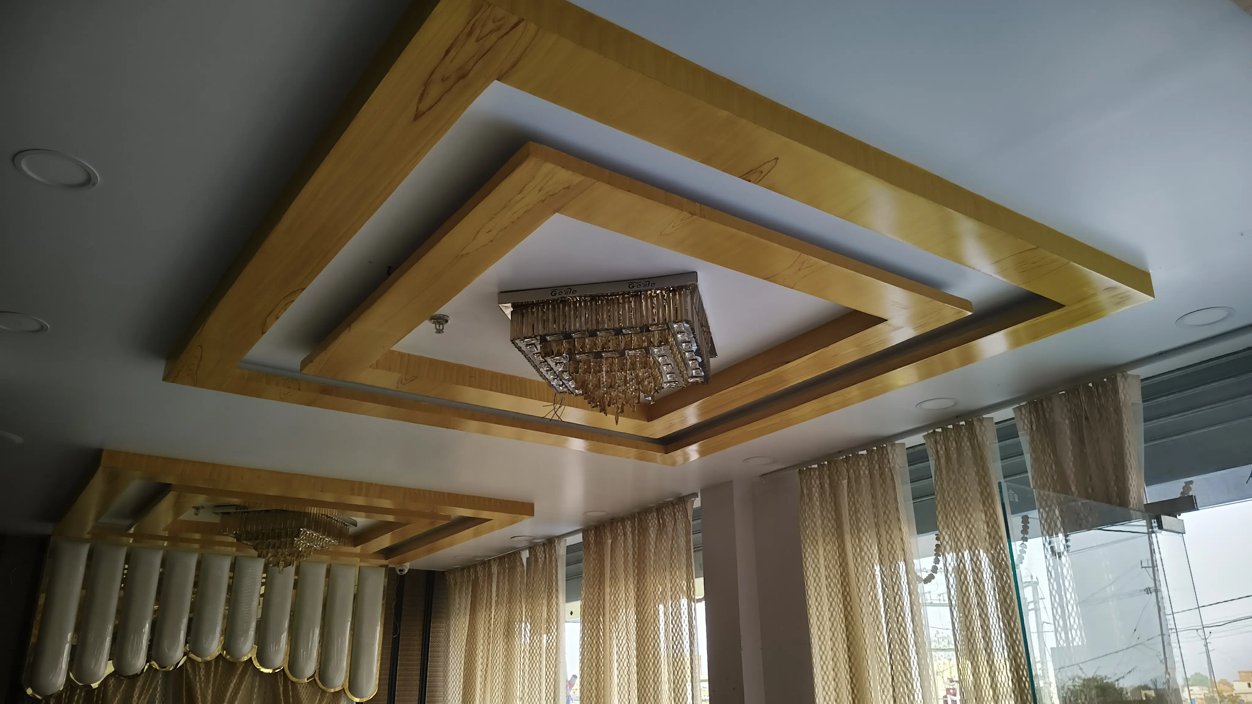 Grand marble entrance of Crown Hotel Hazaribagh
